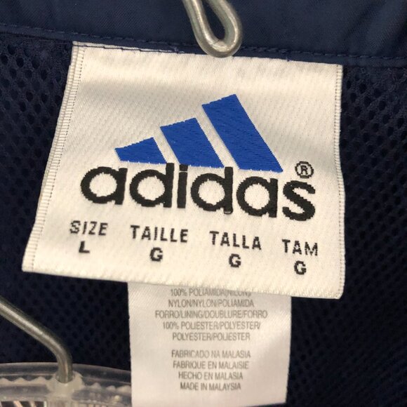 Vintage Adidas Men's Track Jacket Pants Set Size L Large Navy Blue Active Sports - Picture 3 of 14